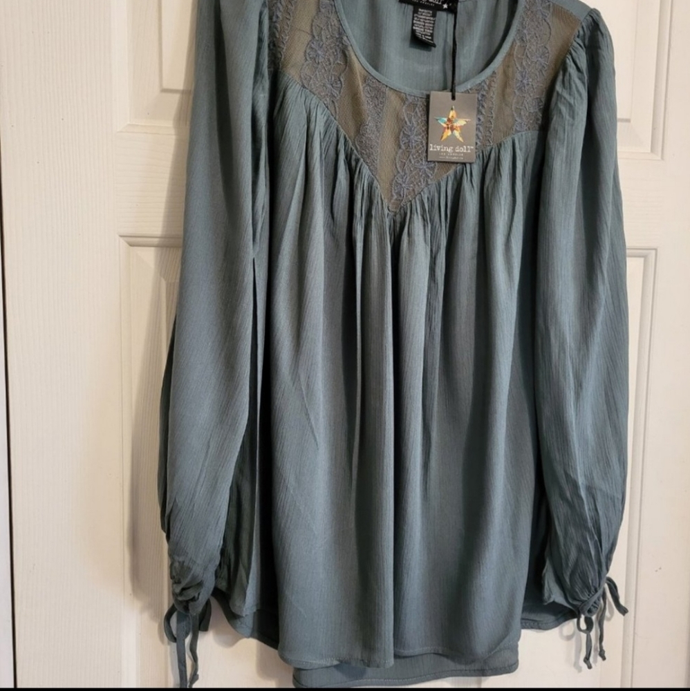 Teal Boho Blouse